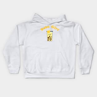 Boba Girl in Yellow Kids Hoodie